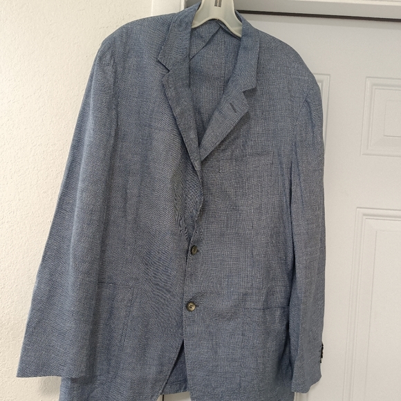 Canali Current 1934 Kei linen/wool/silk Unstructured Blazer 2btn Size 44R - Picture 4 of 10